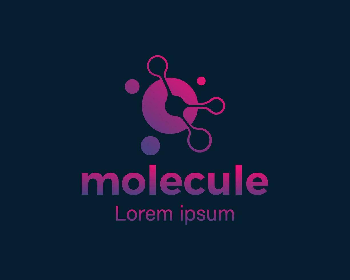 Molekül Logo verbinden Logo Farbe Logo gen Logo vektor