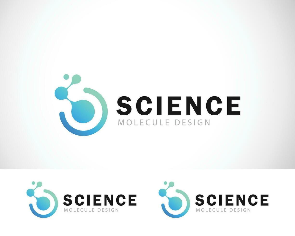 vetenskap logotyp kreativ molekyl Färg lutning design modern labb cirkel molekyl vektor