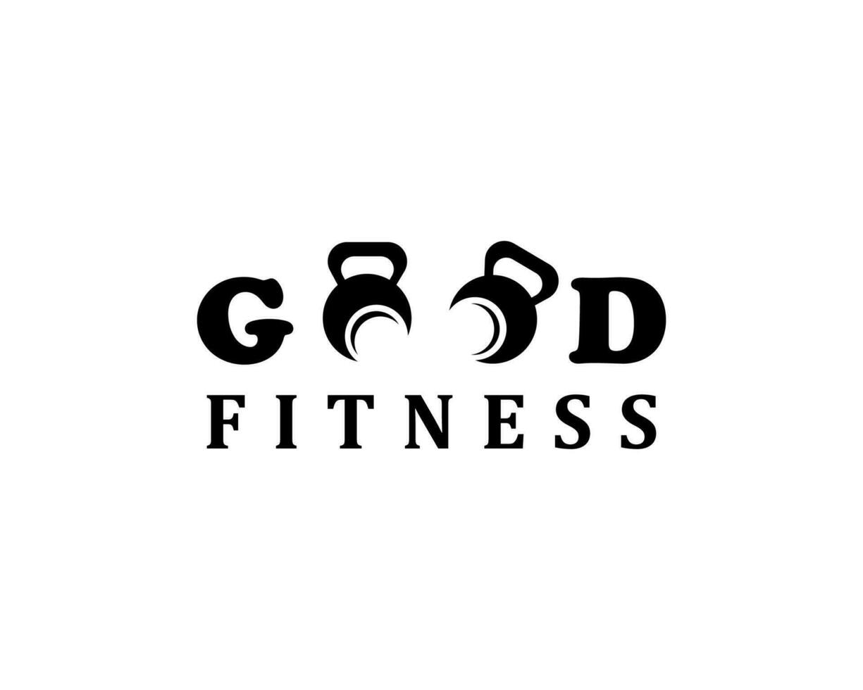 kreativ Fitness Logo Barbe Logo Illustration Vektor