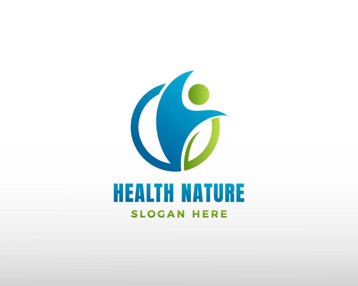 Gesundheit Logo verlassen Logo kreativ Gesundheit Logo medizinisch Logo Gesundheit Natur Logo vektor