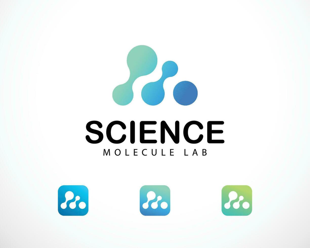 Molekül Logo kreativ Wissenschaft Labor Design Konzept Berg Technik verbinden Netzwerk Biologie Symbol Design vektor