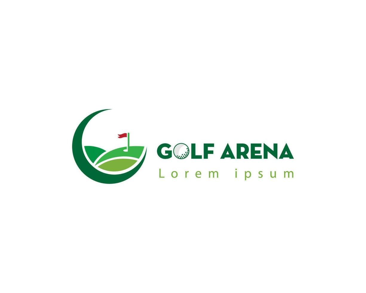 Golf Logo Golf Arena Logo Tour Golf kreativ Symbol Golf einfach vektor