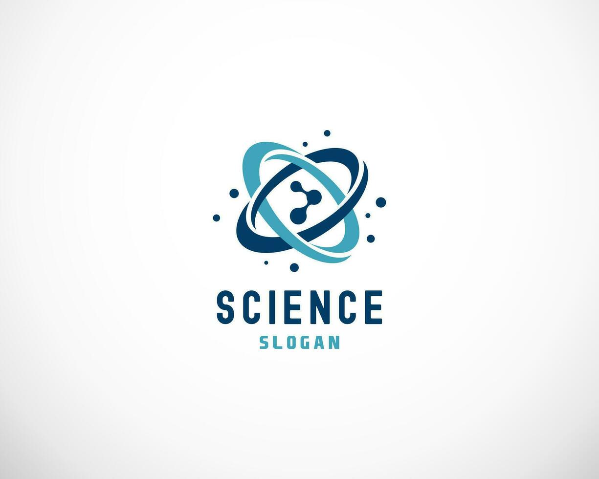 vetenskap logotyp labb kreativ molekyl symbol design vektor