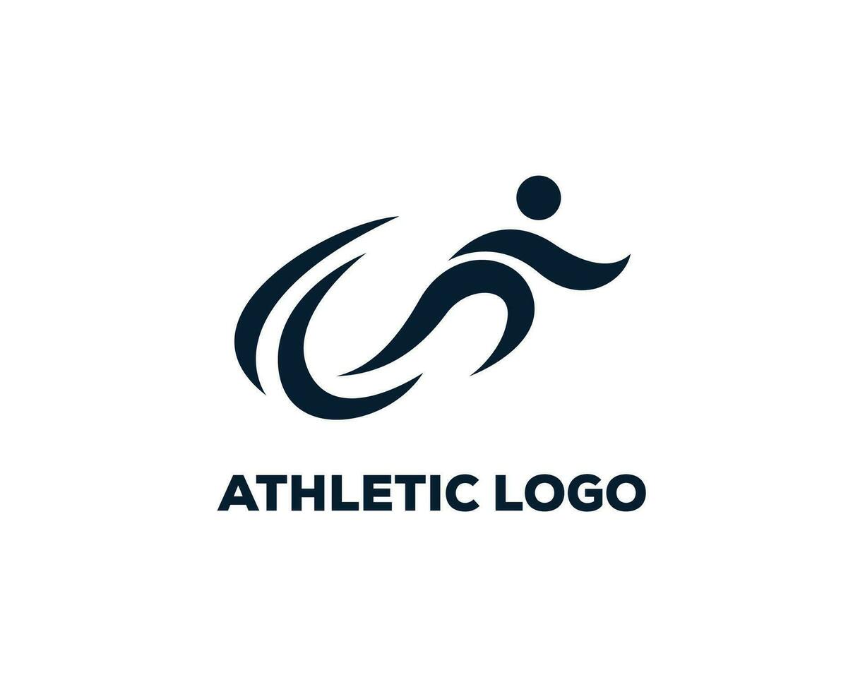 atletisk logotyp sport logotyp springa logotyp skönhet sport logotyp symbol logotyp vektor