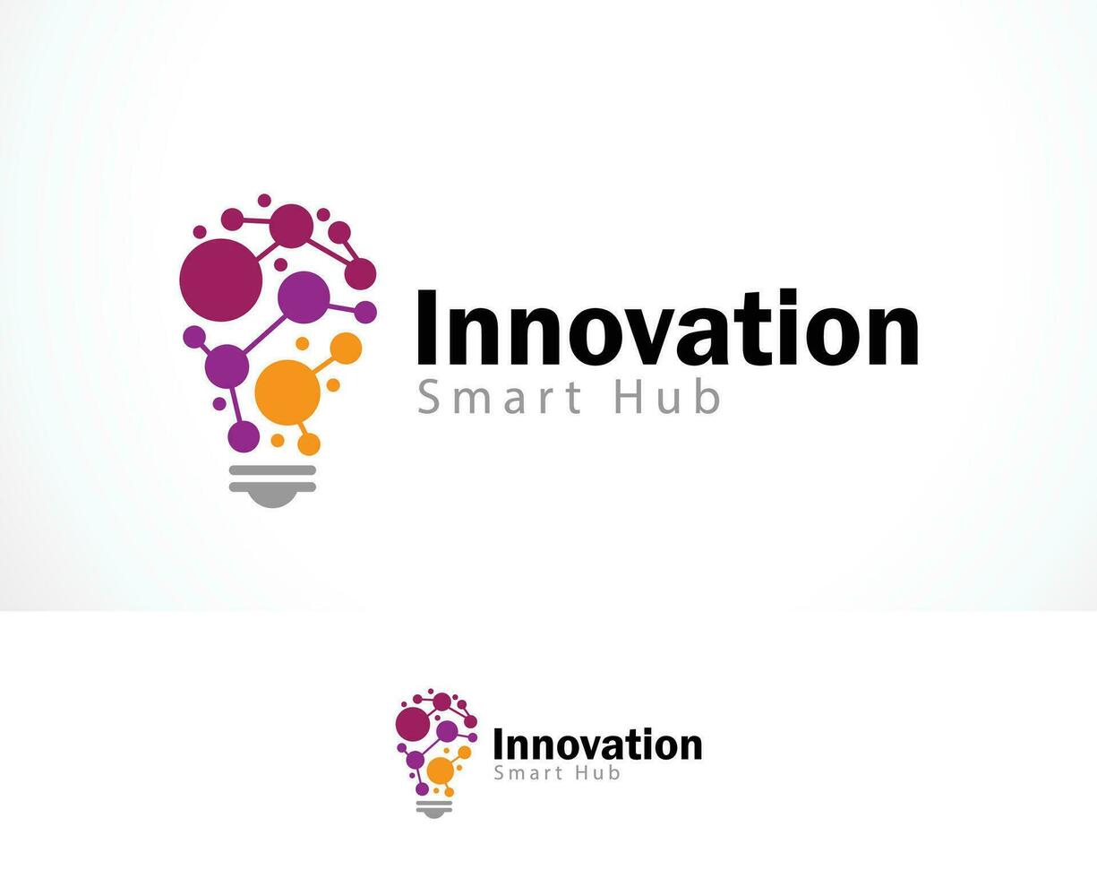 Innovation Logo kreativ Birne Technik Logo Design verbinden Logo Clever Bildung vektor