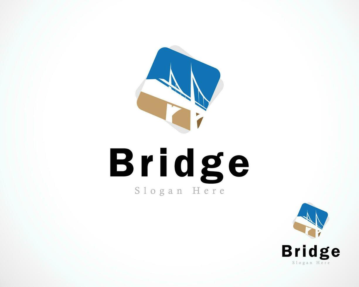 Brücke Logo kreativ Design modern Geschäft finanziell Wachstum Gebäude vektor