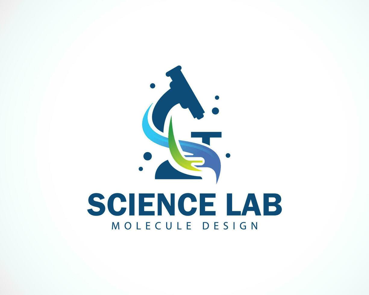 vetenskap labb logotyp kreativ genetik design begrepp molekyl ikon vektor