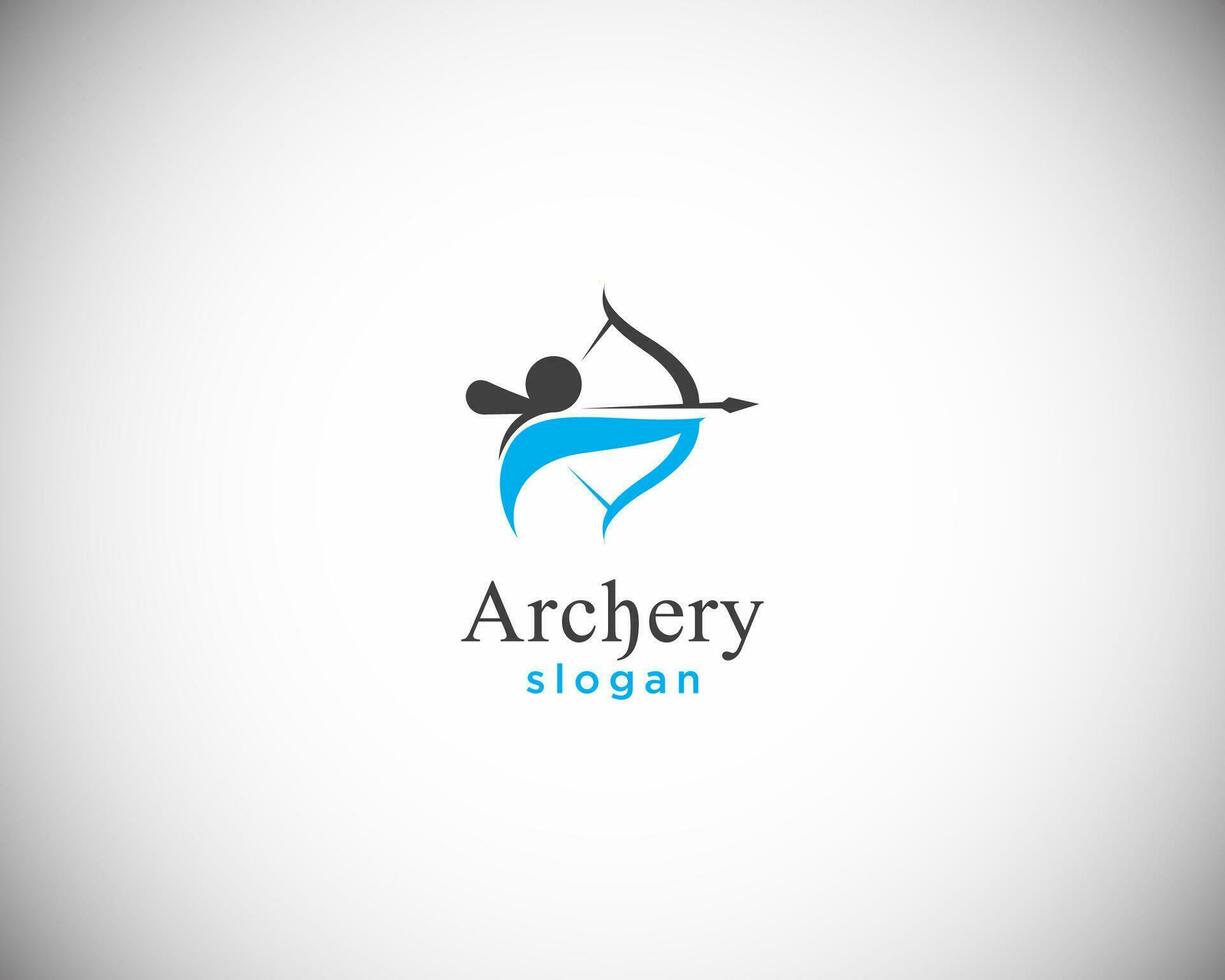 Bogenschießen Logo kreativ Sport sportlich Logo Akademie Zeichen Symbol vektor