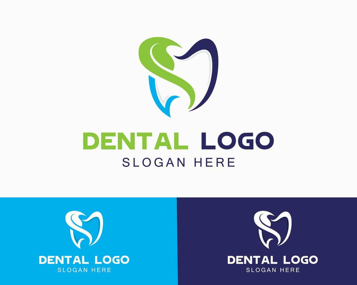 Gesundheit Delle Logo Design Vektor Vorlage, linear Stil. Logo Dental Klinik Konzept Symbol.