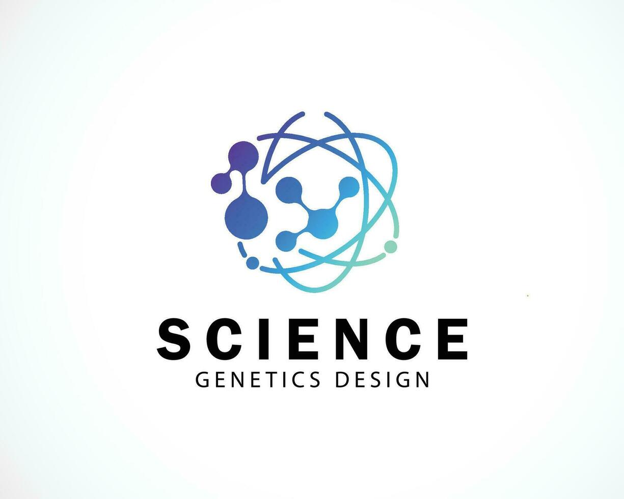 vetenskap logotyp kreativ genetik logotyp biologi växt design begrepp smart utbildning vektor