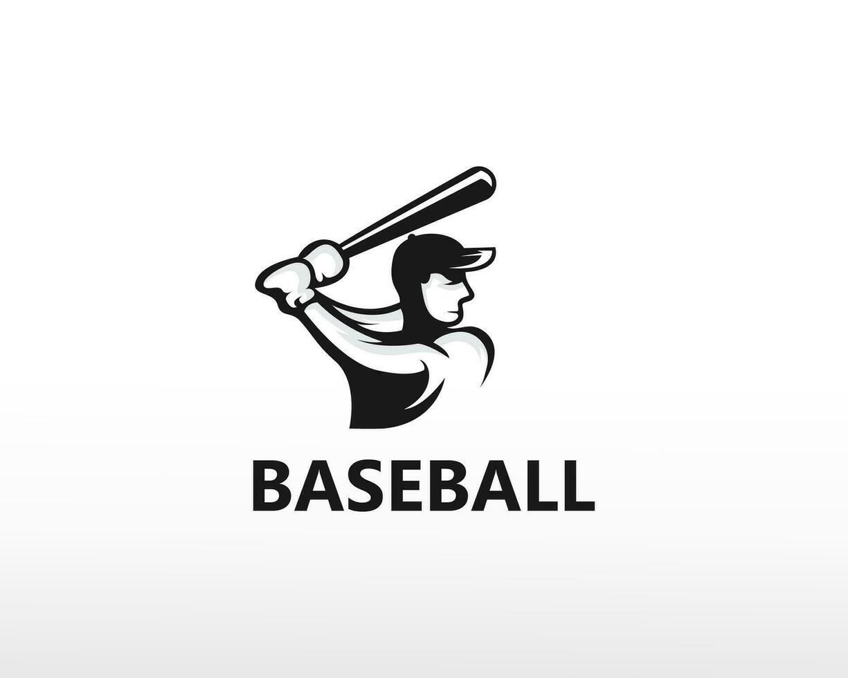 Baseball Logo Schuss Ball Logo Sport kreativ Logo Symbol Kunst Zeichnung vektor