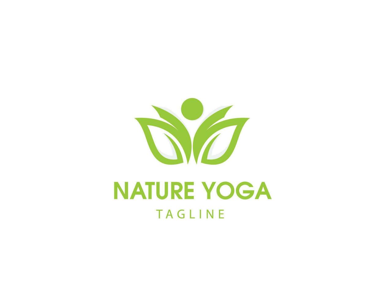 Natur Yoga Logo Design vektor