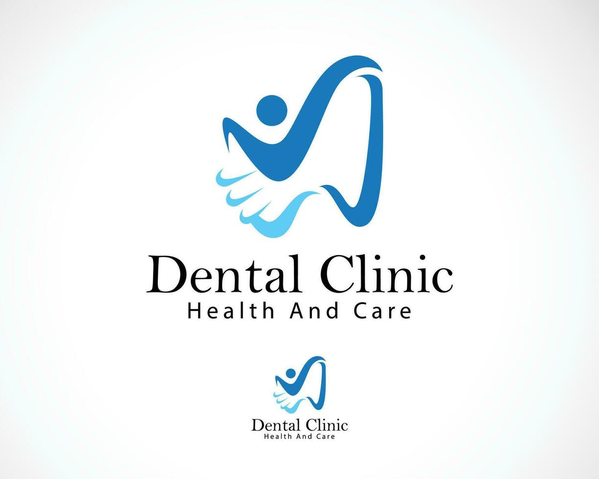 Dental Klinik Logo Gesundheit und Pflege medizinisch Menschen Design Konzept vektor