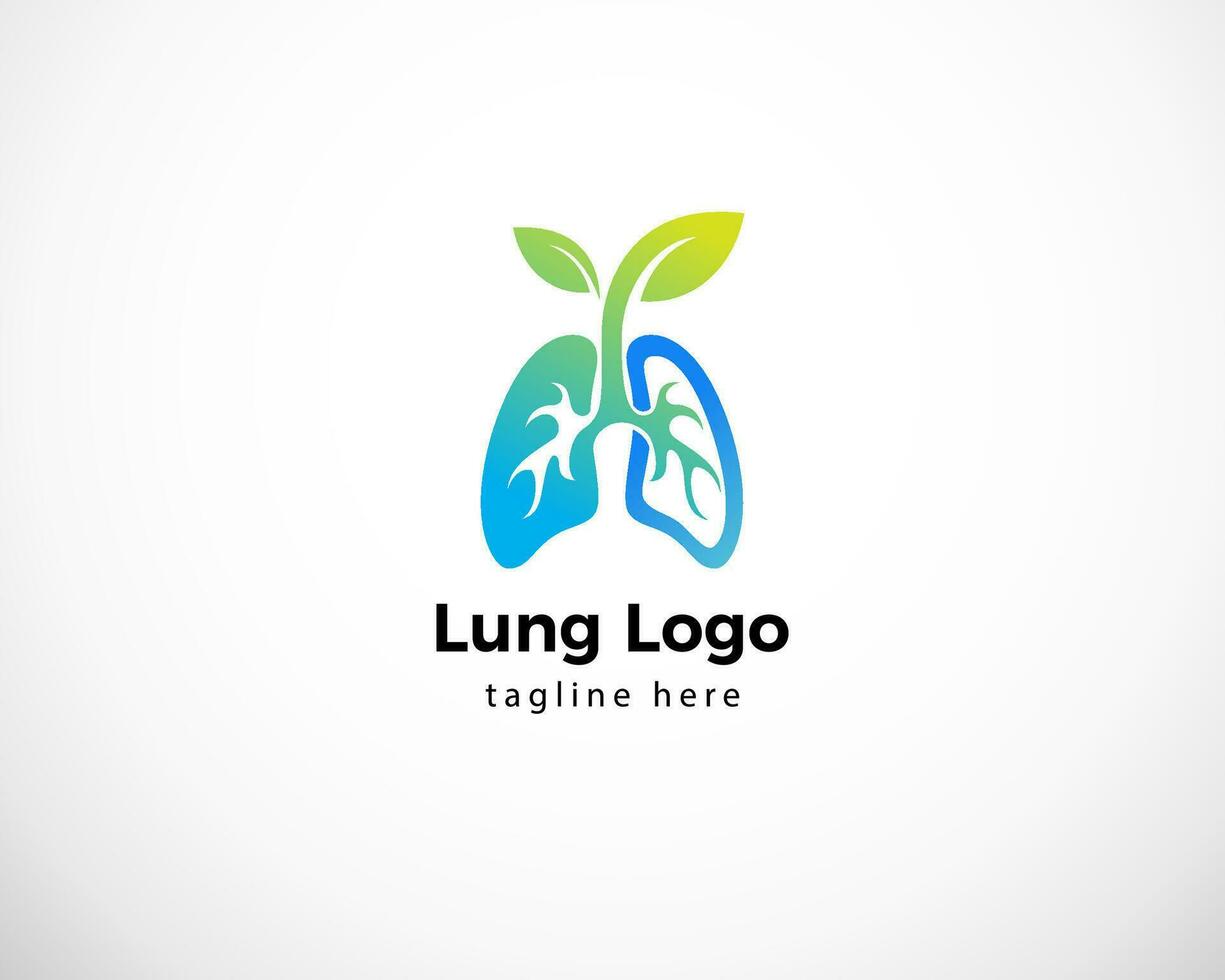 Lunge Pflege Logo Designs Vektor, Natur Lunge Logo Konzept Vektor, Lunge Gesundheit Logo Vorlage vektor