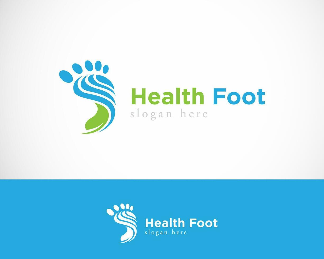 Gesundheit Fuß Logo kreativ Design Pflege, Linie vektor
