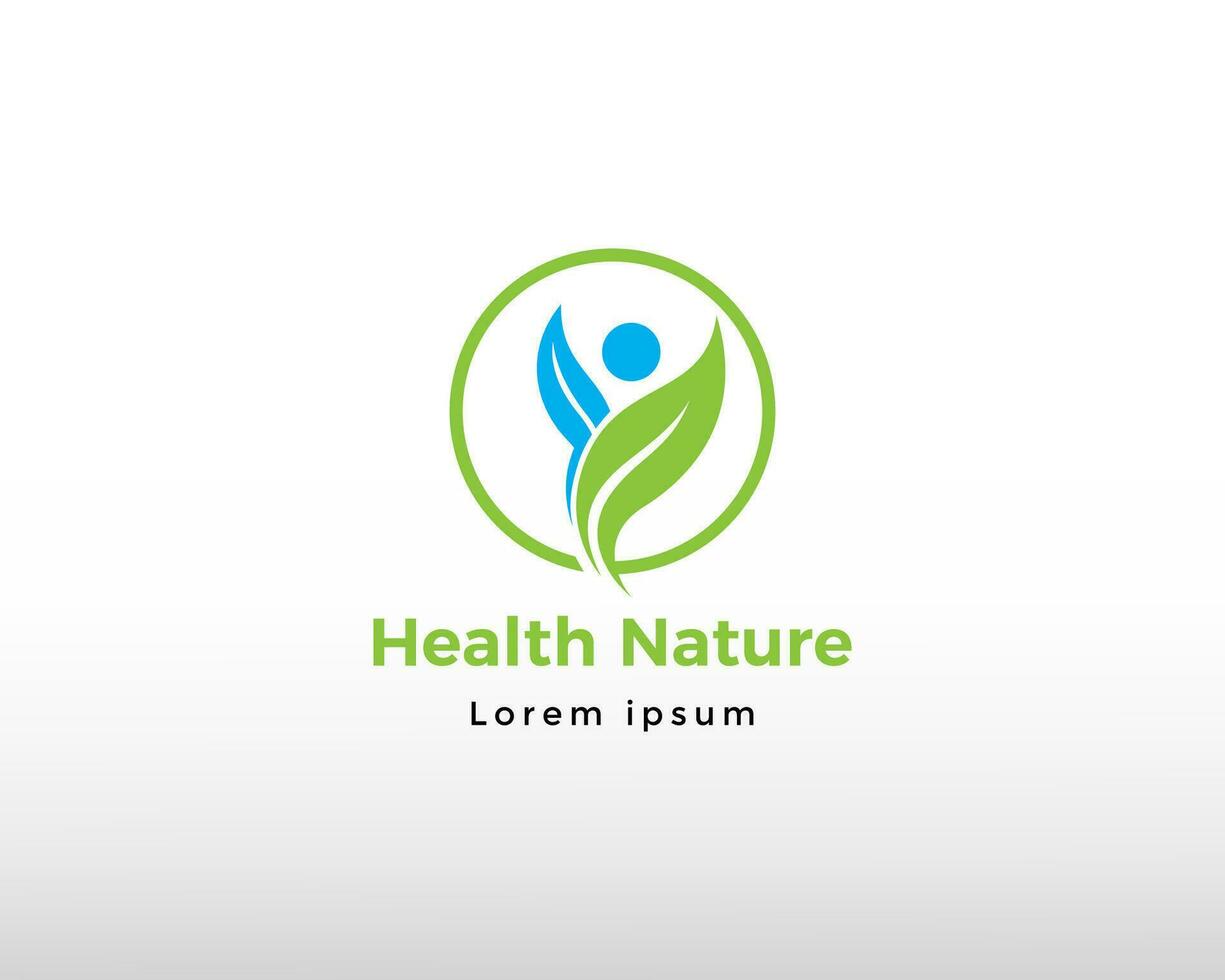 Gesundheit Logo verlassen Logo kreativ Gesundheit Logo medizinisch Logo Gesundheit Natur Logo vektor