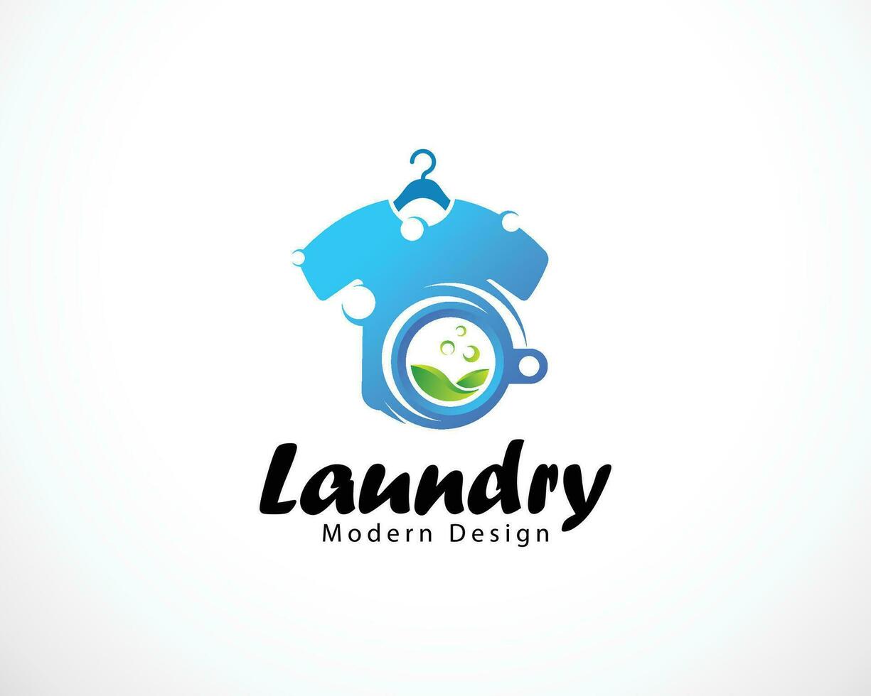Wäsche Logo kreativ Farbe sauber Natur Kleider Design Konzept kreativ vektor