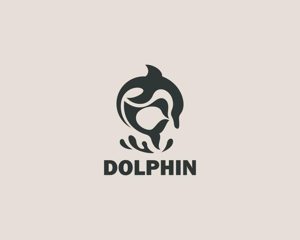 Delphin-Logo kreatives Farbkunstdesign Tier-Logo-Geschäft vektor