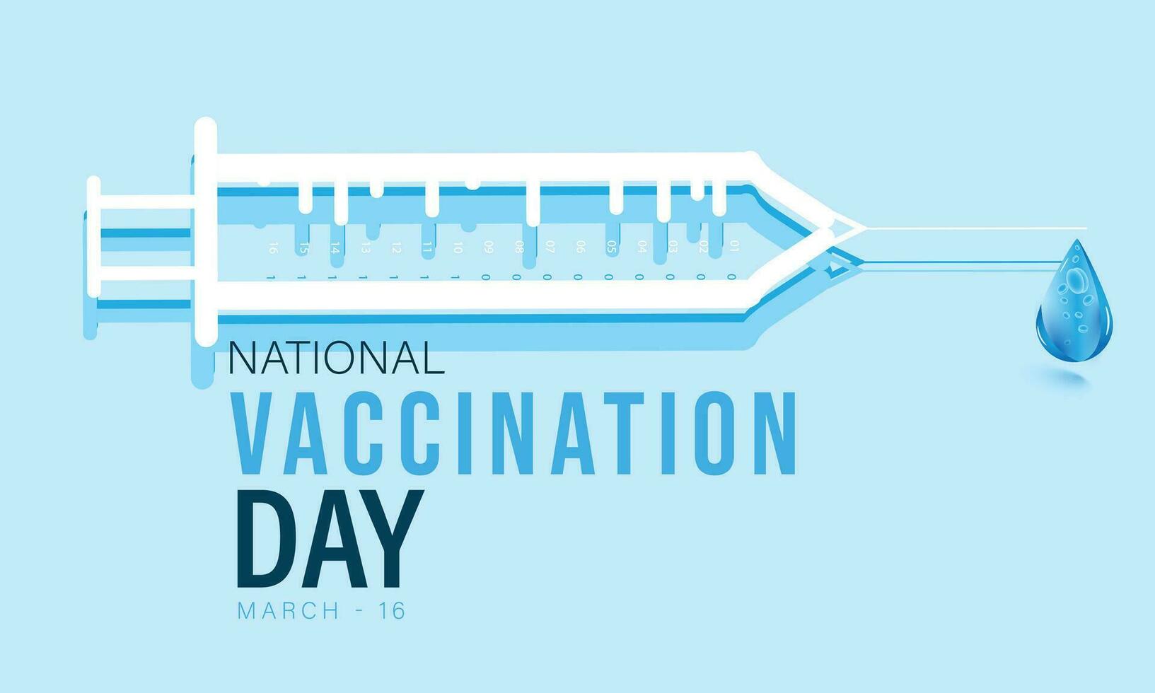 National Impfung Tag. Hintergrund, Banner, Karte, Poster, Vorlage. Vektor Illustration.
