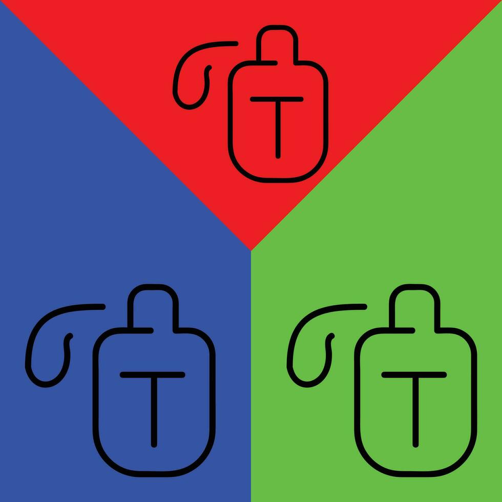 Flasche Vektor Symbol, Gliederung Stil Symbol, von Abenteuer Symbole Sammlung, isoliert auf Rot, Blau und Grün Hintergrund.