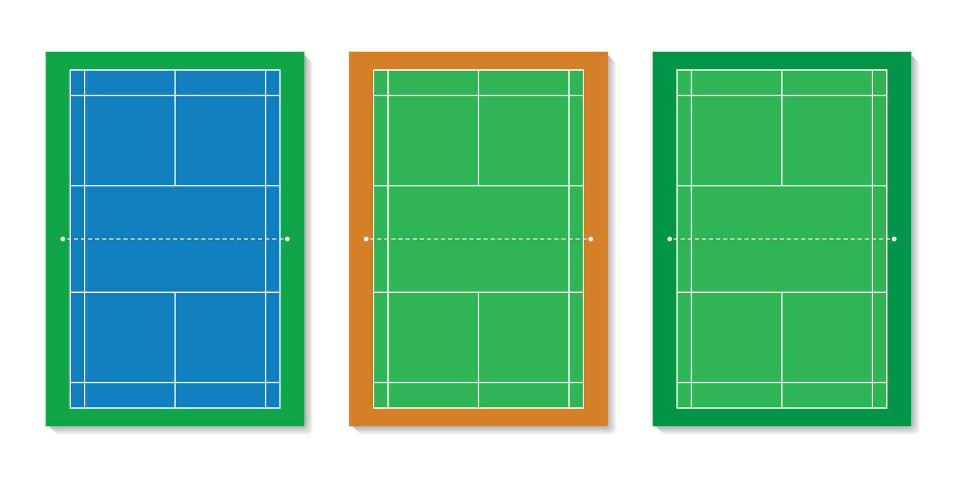 Badminton Gericht Diagramm vektor