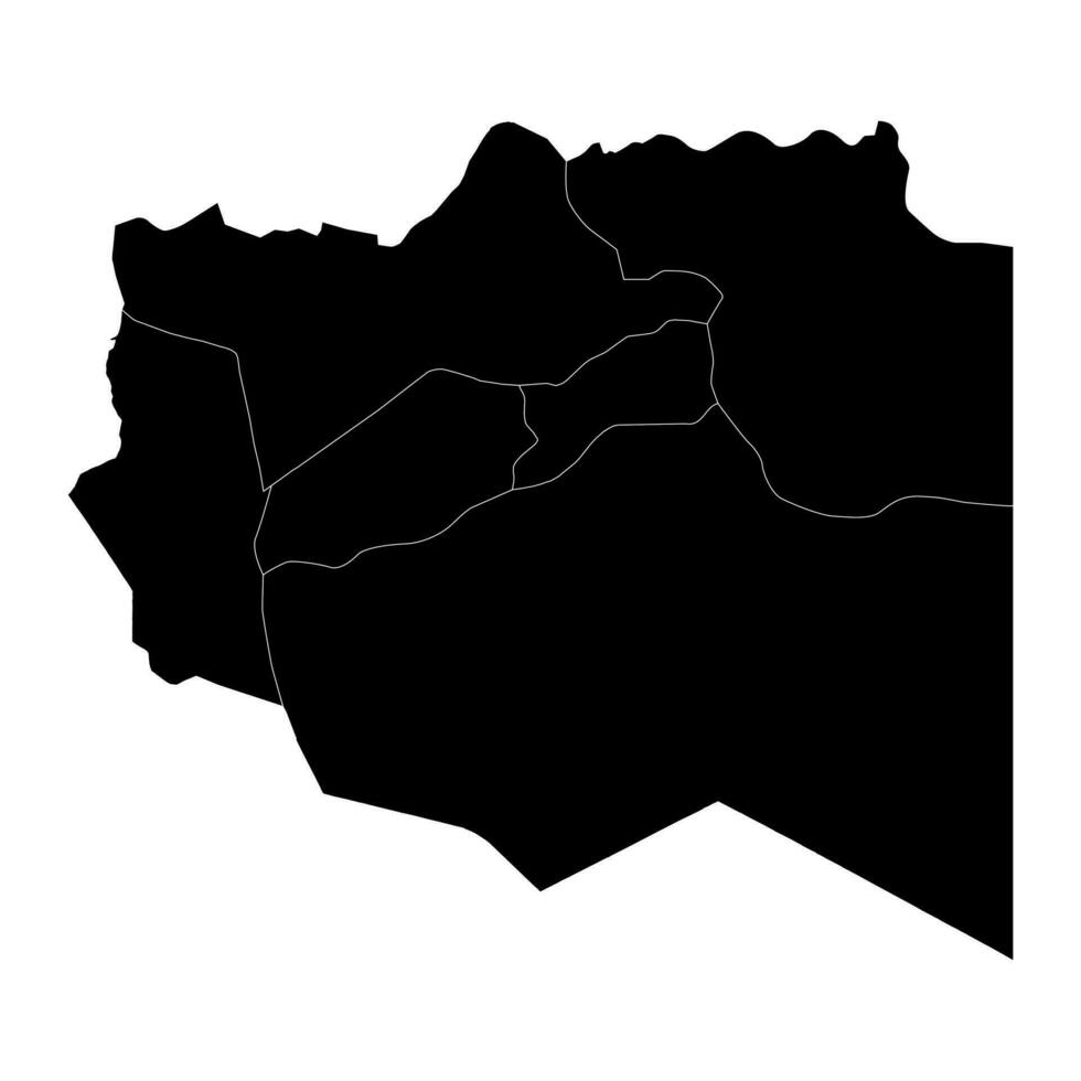 fezzan Region Karte, administrative Aufteilung von Libanon. Vektor Illustration.