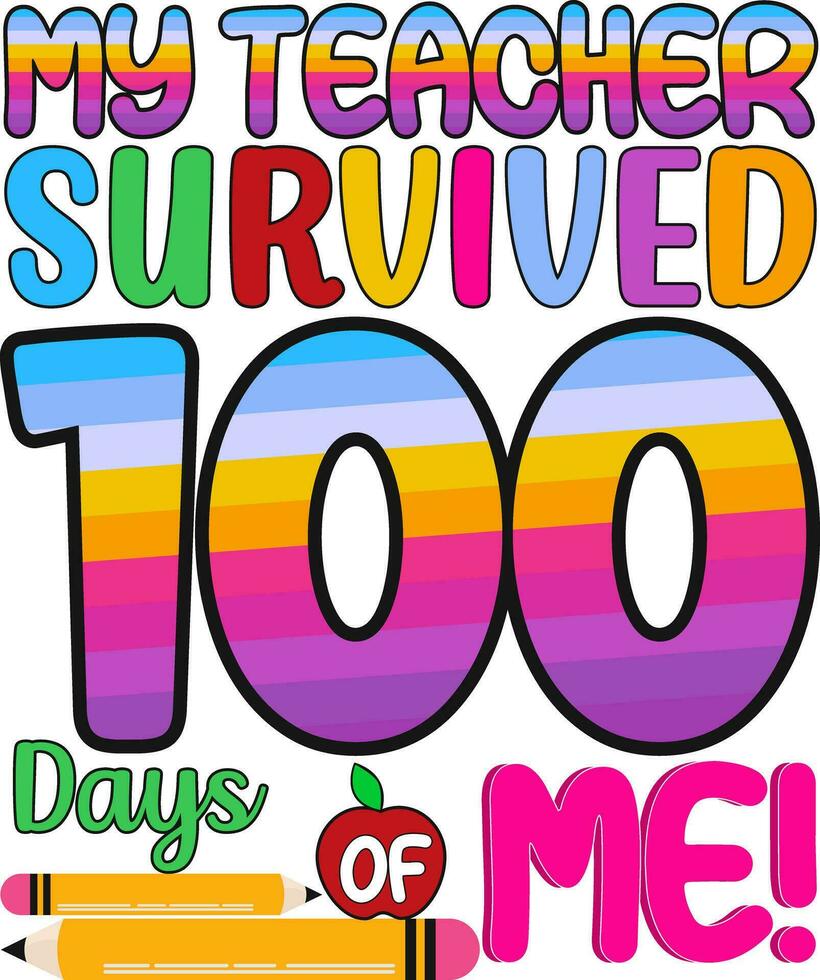 100 Tage mit meine genial Klasse vektor