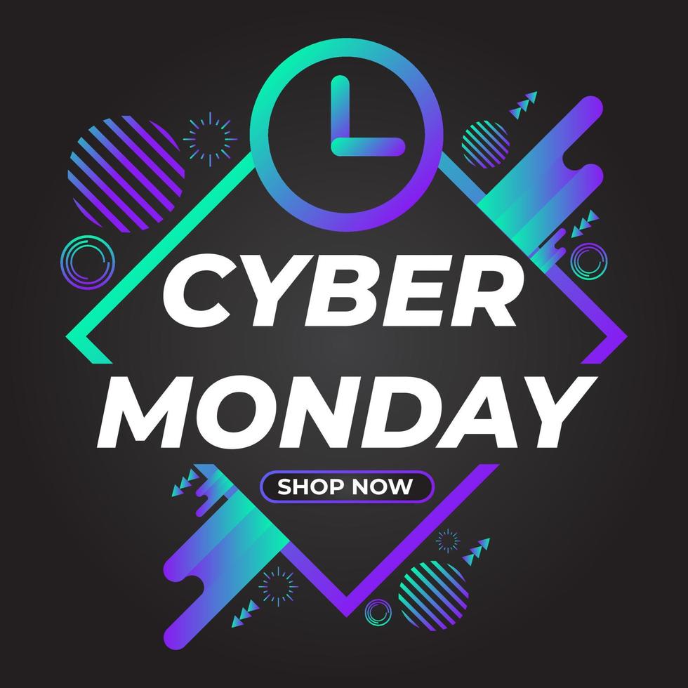 Cyber Monday Sale Social Media Post Promotion vektor