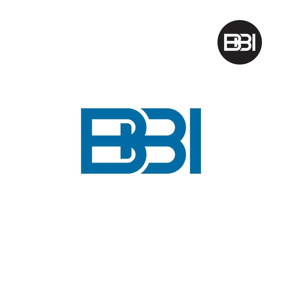 Brief bbi Monogramm Logo Design vektor