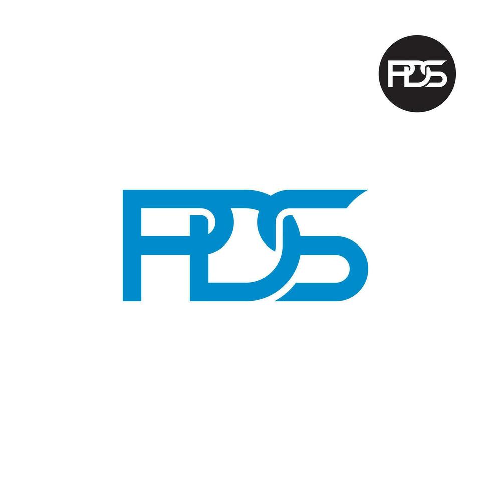 brev pds monogram logotyp design vektor