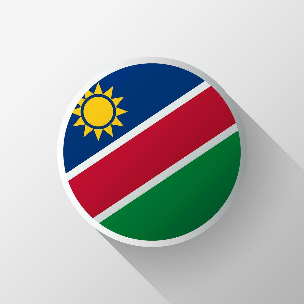 kreativ Namibia Flagge Kreis Abzeichen vektor