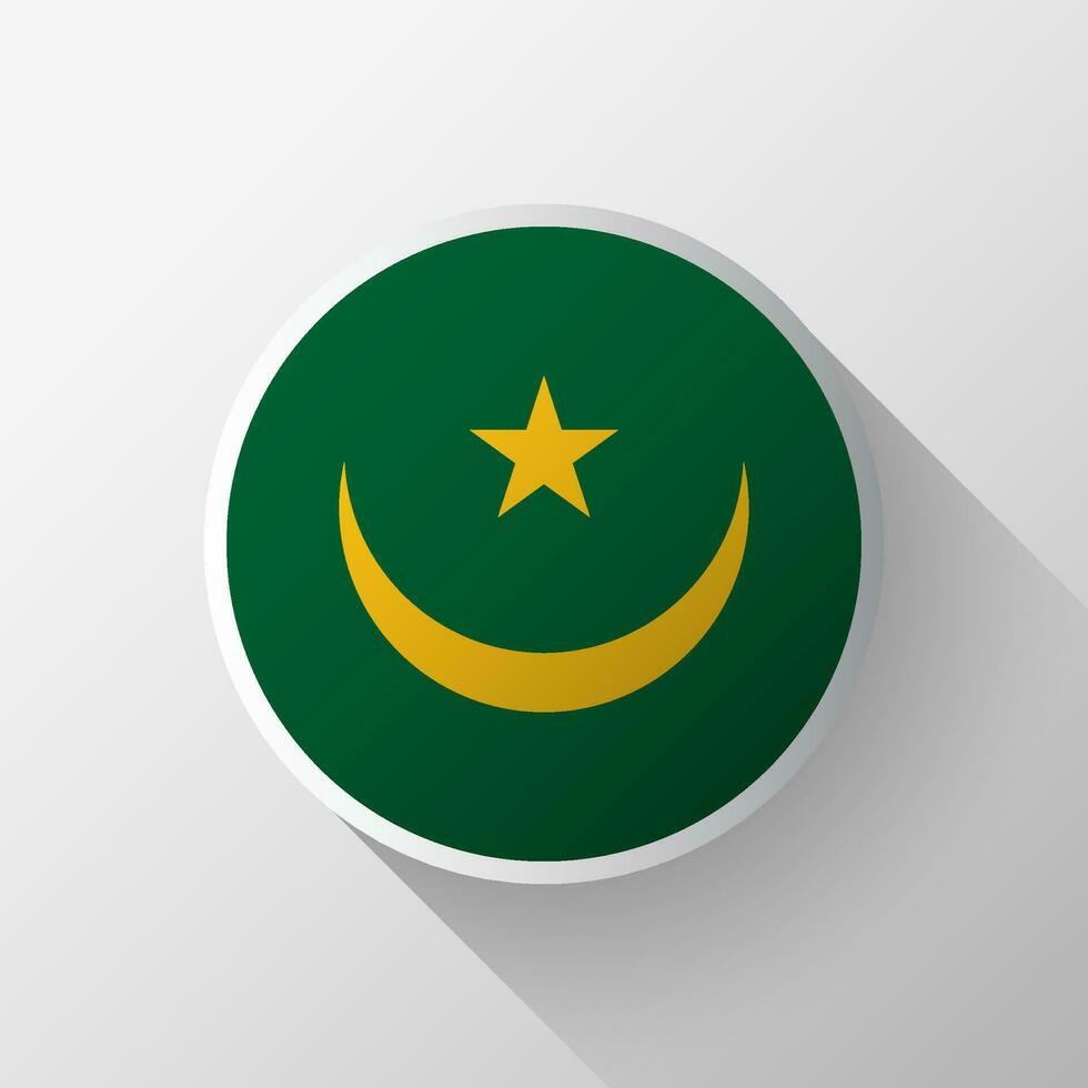 kreativ Mauretanien Flagge Kreis Abzeichen vektor