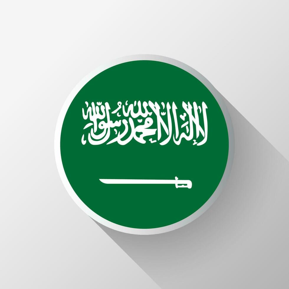 kreativ Saudi Arabien Flagge Kreis Abzeichen vektor