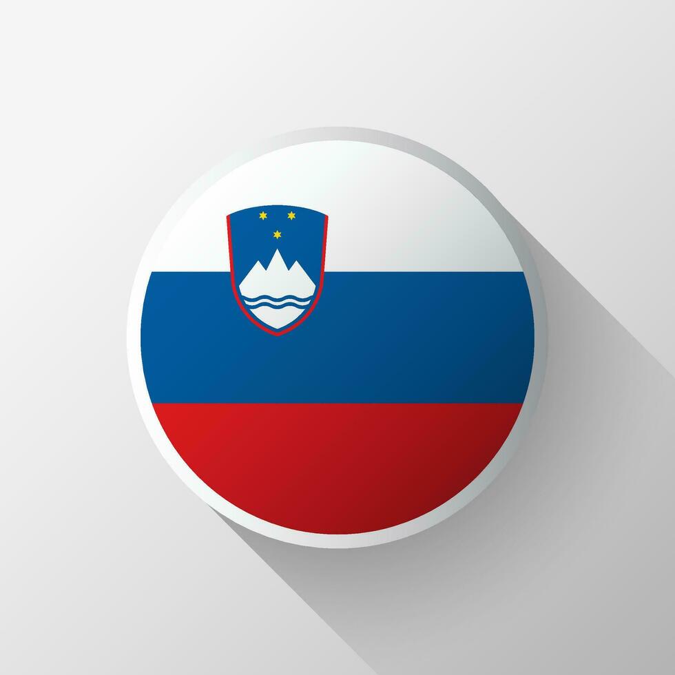 kreativ slovenien flagga cirkel bricka vektor