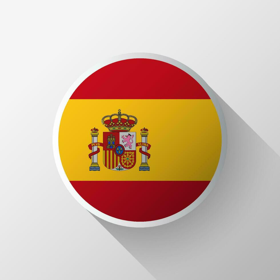 kreativ Spanien Flagge Kreis Abzeichen vektor