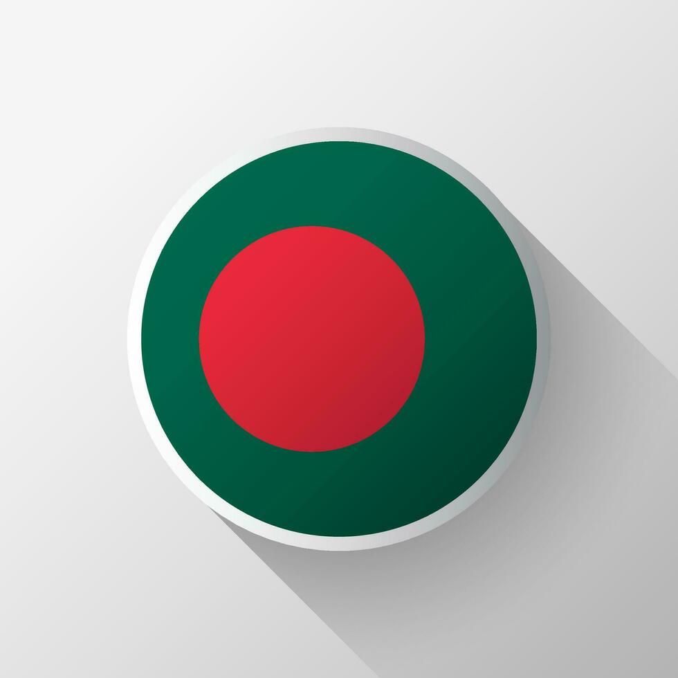 kreativ bangladesh flagga cirkel bricka vektor