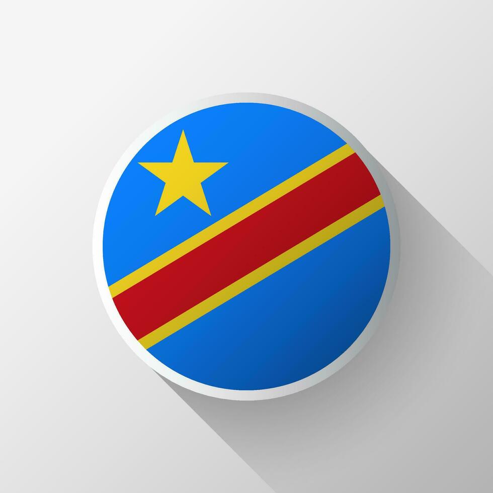 kreativ demokratisch Republik von das Kongo Flagge Kreis Abzeichen vektor