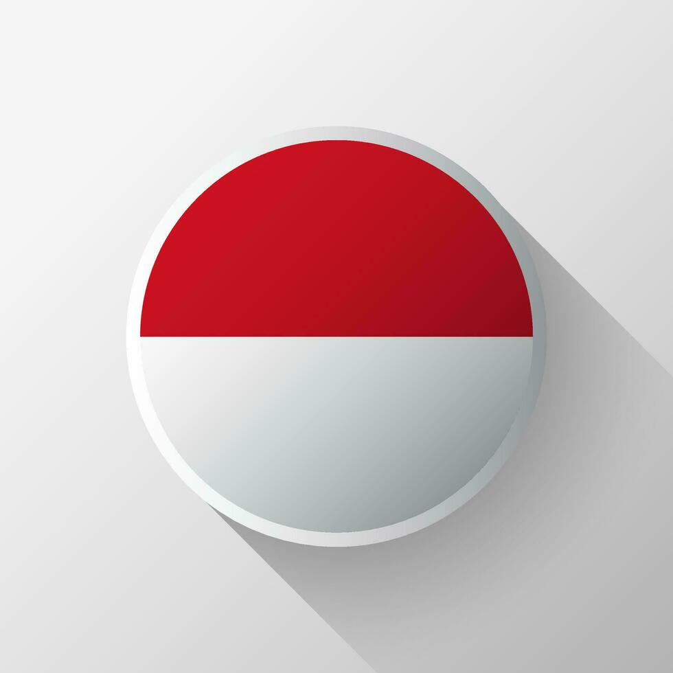 kreativ indonesien flagga cirkel bricka vektor