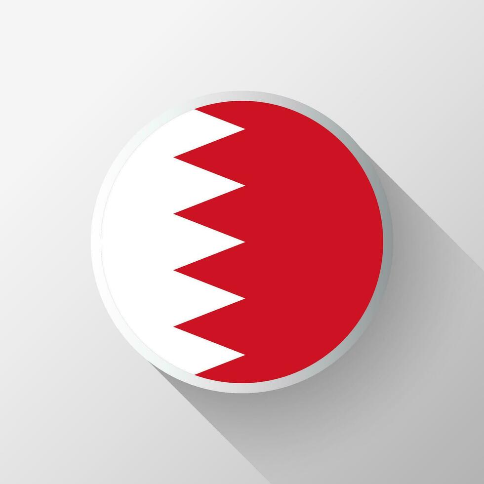 kreativ Bahrain Flagge Kreis Abzeichen vektor