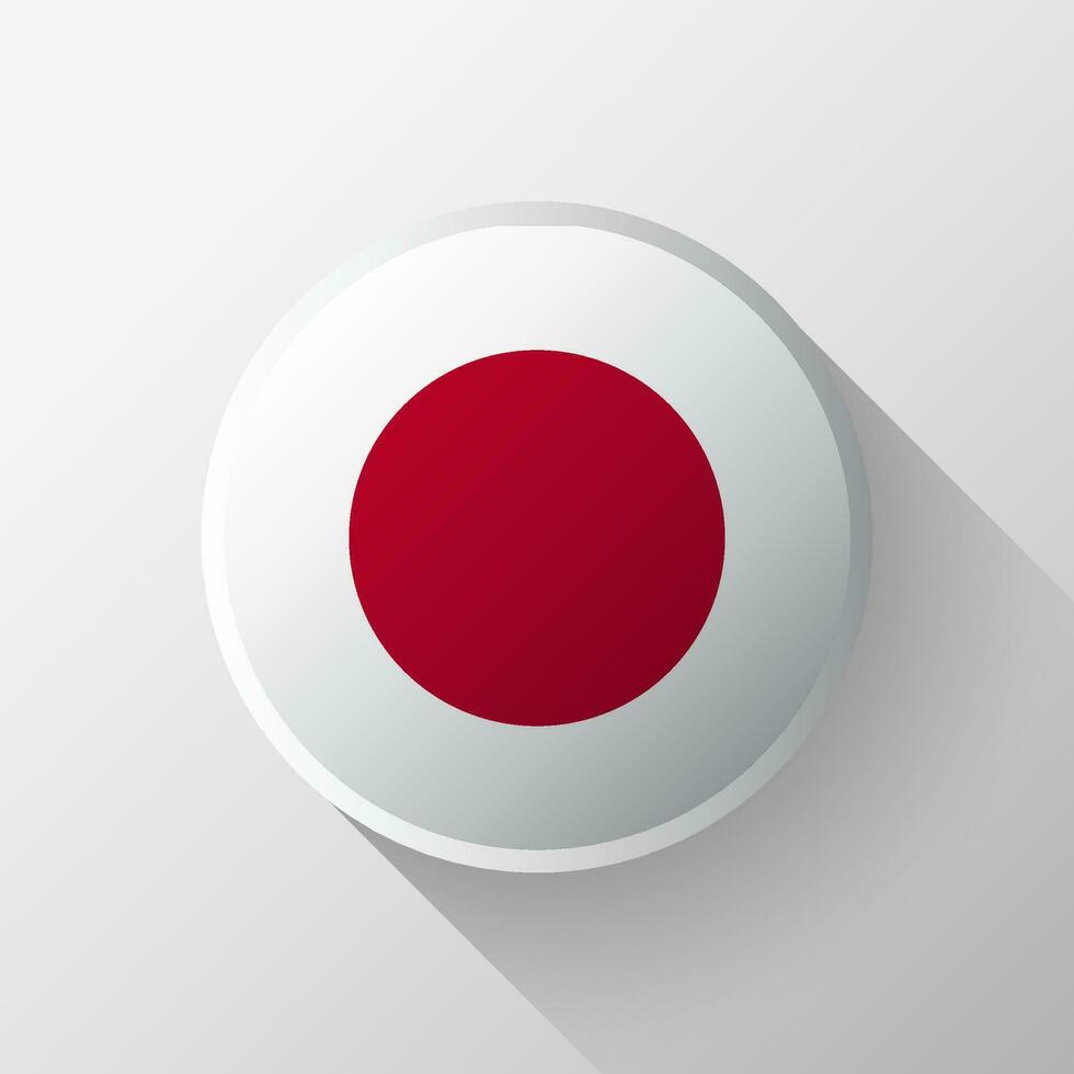 kreativ japan flagga cirkel bricka vektor