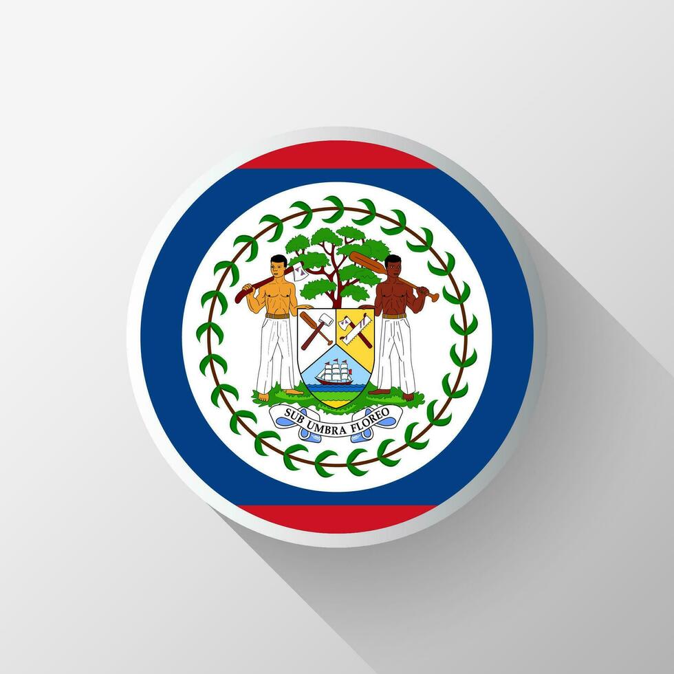 kreativ belize Flagge Kreis Abzeichen vektor