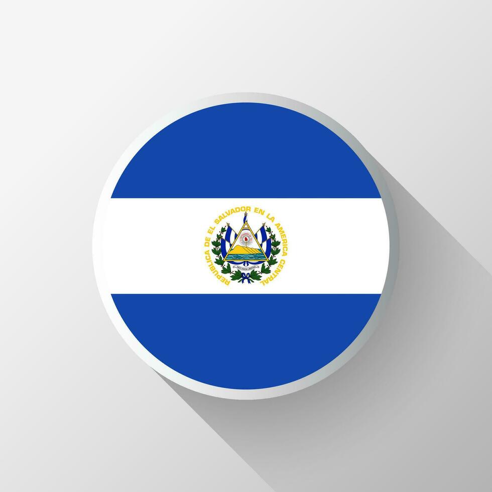 kreativ el salvador flagga cirkel bricka vektor