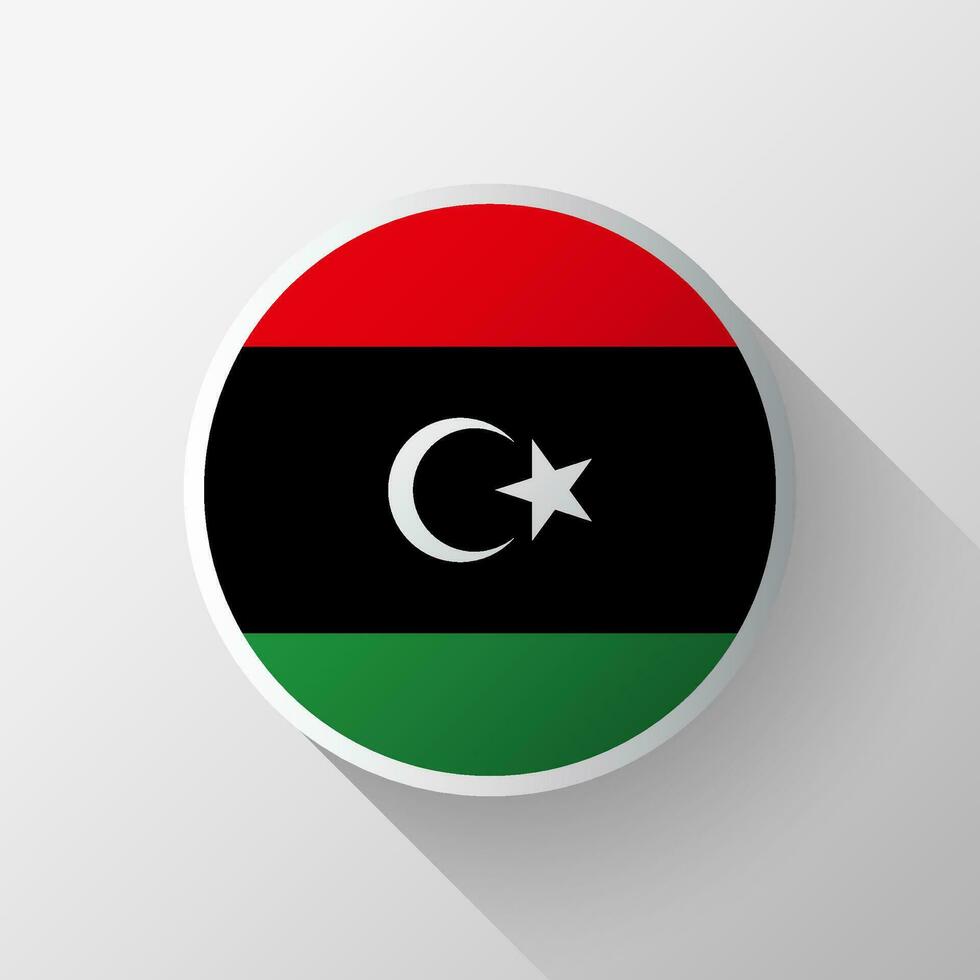 kreativ libyen flagga cirkel bricka vektor