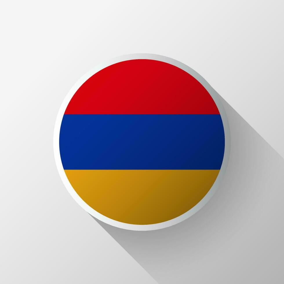 kreativ armenia flagga cirkel bricka vektor