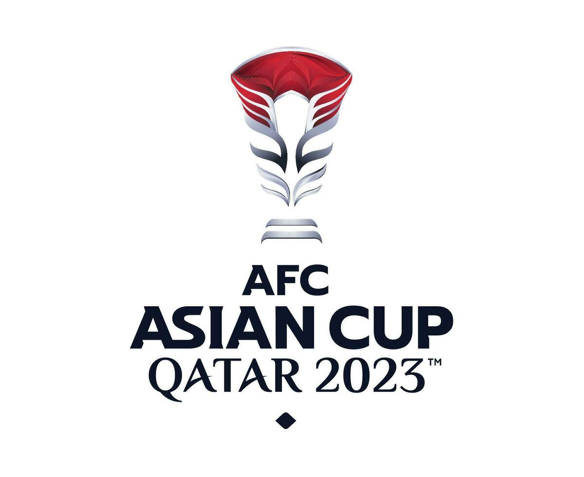 afc asiatisk kopp qatar 2023 abstrakt symbol logotyp Asien fotboll design vektor illustration