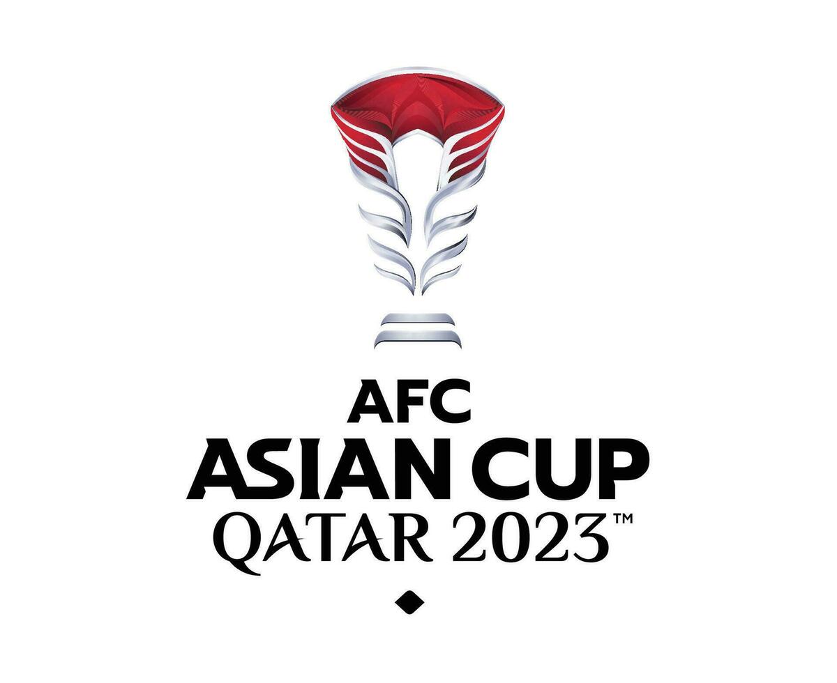 afc asiatisch Tasse Katar 2023 Logo Symbol abstrakt Asien Fußball Design Vektor Illustration