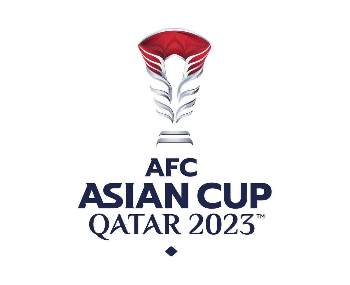 afc asiatisk kopp qatar 2023 symbol logotyp abstrakt Asien fotboll design vektor illustration