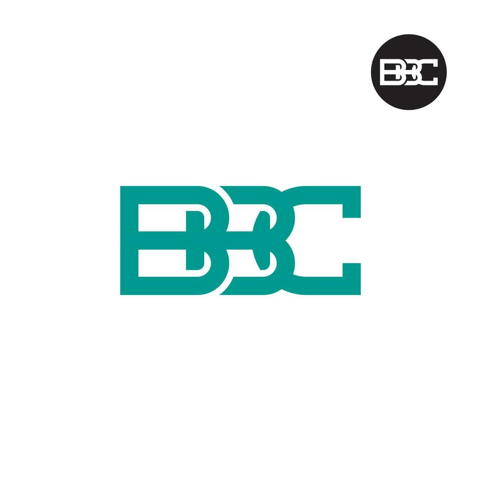 brev bbc monogram logotyp design vektor