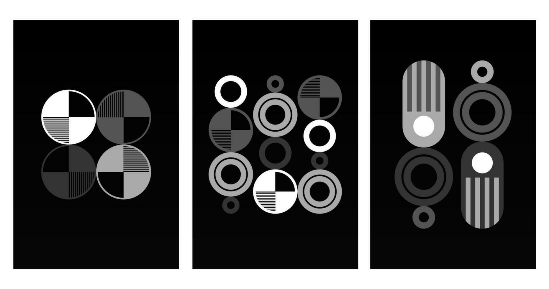 abstrakt geometrisk bauhaus vägg dekoration affisch. mitten århundrade modern vägg konst vektor