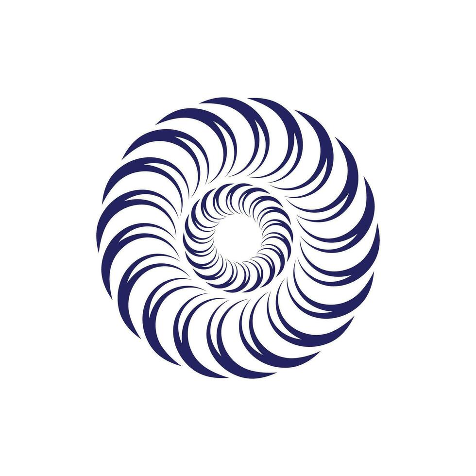 virvlande cirklar. abstrakt spiraler och flytande virvlar. hypnotisk former svart vektor grafisk, virvel symbol.